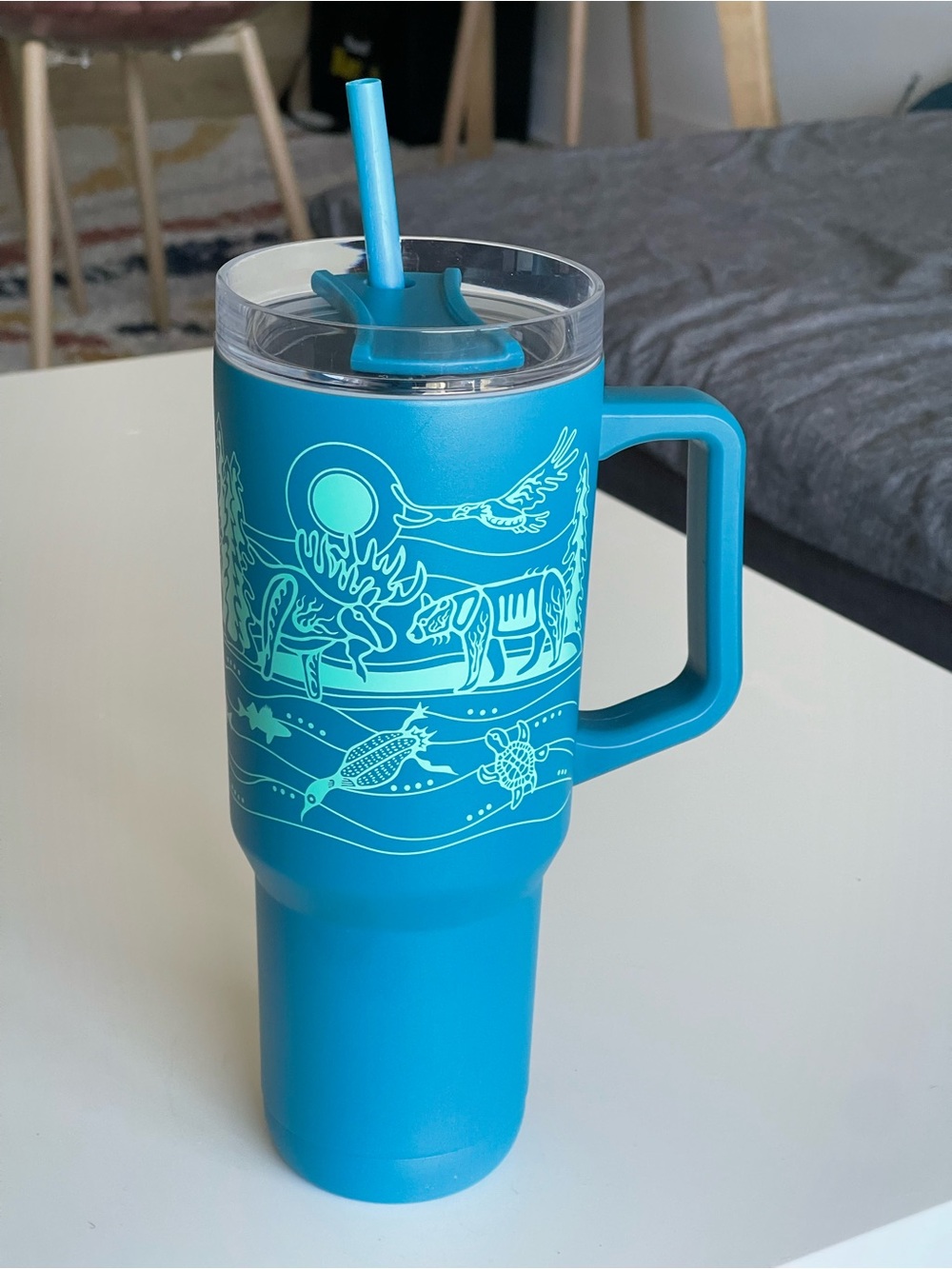 Native Northwest Indigenous designer Insulated Tumbler Water Bottle for car